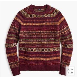 Wool JCrew Fair Isle sweater. Perfect Xmas. NWT!